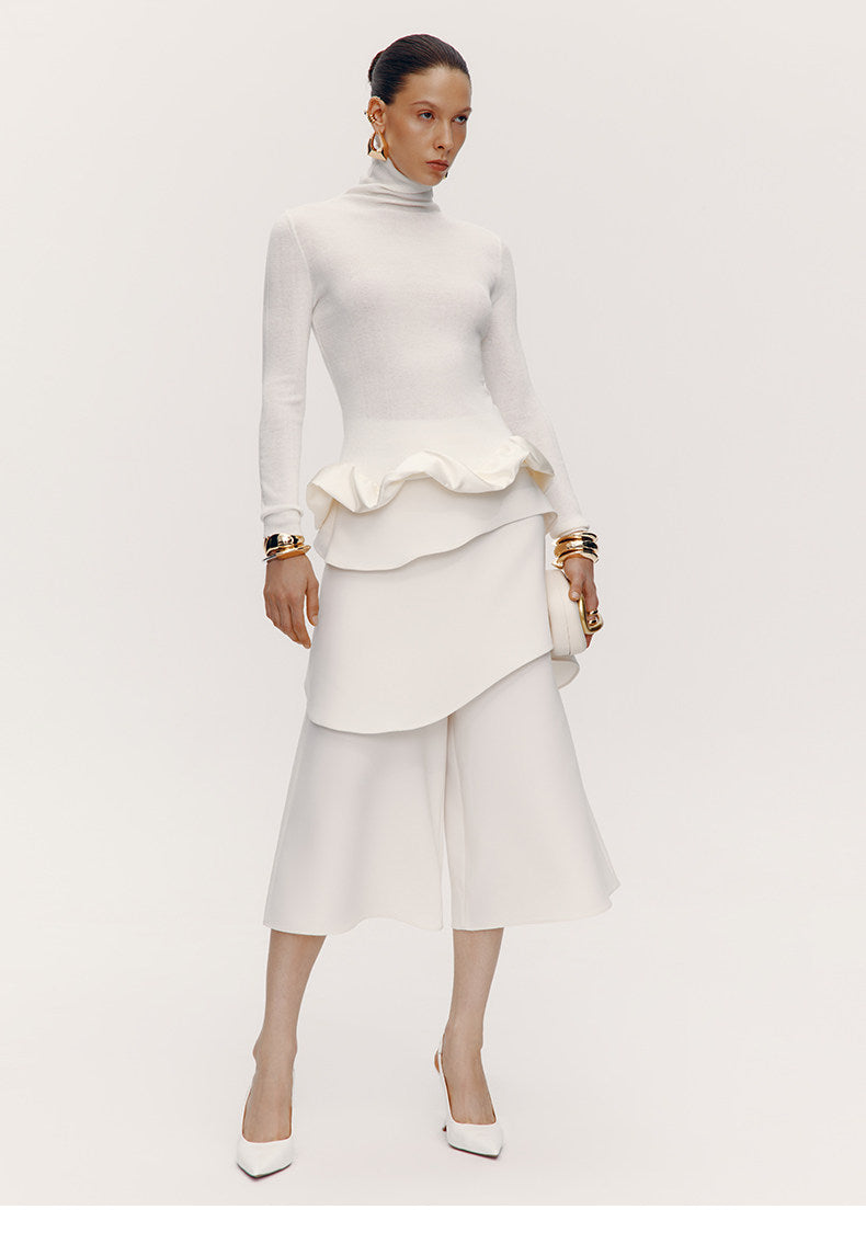 AtelierMissLu Hem clouds surround turtleneck knitted top - HERE.