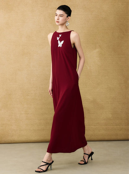 HECO Chinese style butterfly bead embroidered women's long skirt - CLOAK.