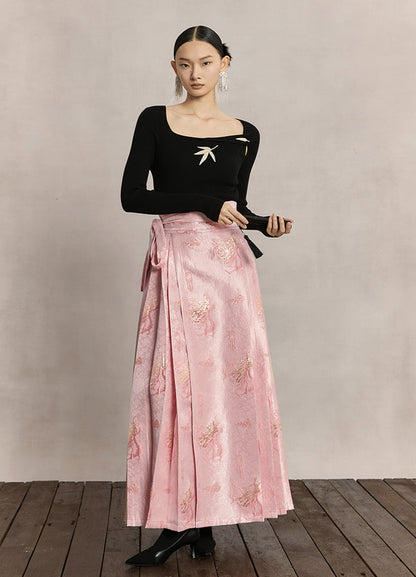 HECO dragon weaving golden high-waisted skirt women - praise.