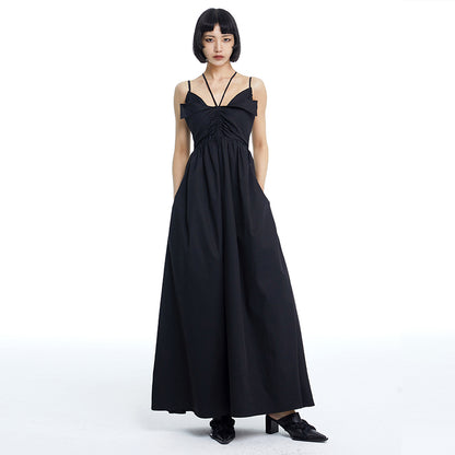 TINY IN high waist large women's halter neck back cut-out long dress- AMADA