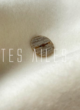 LE VENT&TES AILES Luxury winter camel hair tweed scarf jacket coat-ROSA.