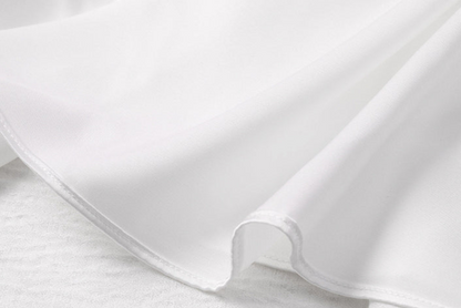 DOLLY Elegant White Crew Neck Sleeveless Long A-Line Dinner Dress-SIBYL