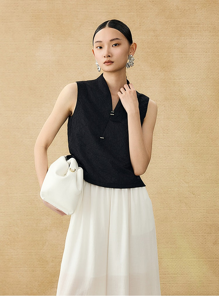 HECO Chinese Style Shoulder Sleeveless Top - GRACE.