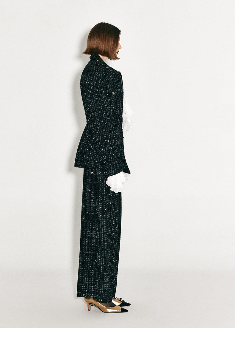 ATELIER MISS LU Adjustable Cinched Tweed Hunting Jacket - RAMSEY