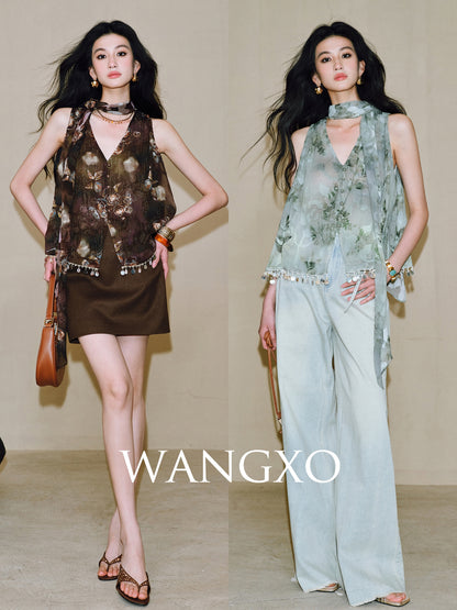 WANGXO Fleur Couture Loose Sleeveless Top - CERIS.