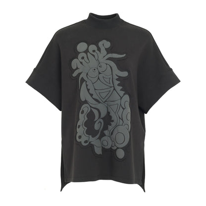 ZHUCHONGYUN dragon designed short-sleeved top-HUGH.