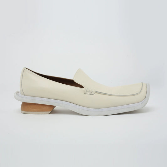 ZHUCHONGYUN square-toed low-heeled cowhide loafers-VAPOTI.