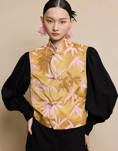 HECO Loose Gold Sleeveless Vest Women - all.