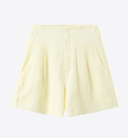 COMME MOI  summer women's casual linen shorts - GAIUS.