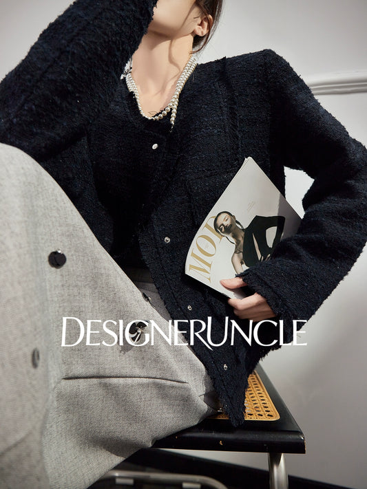 DGU "Ink Domain" navy blue jacket loose and versatile slimming high-end top - MUNC.