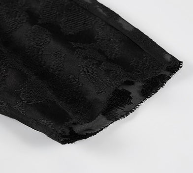 COMME MOI  summer women's silk embroidered half-sleeved top - EVE.