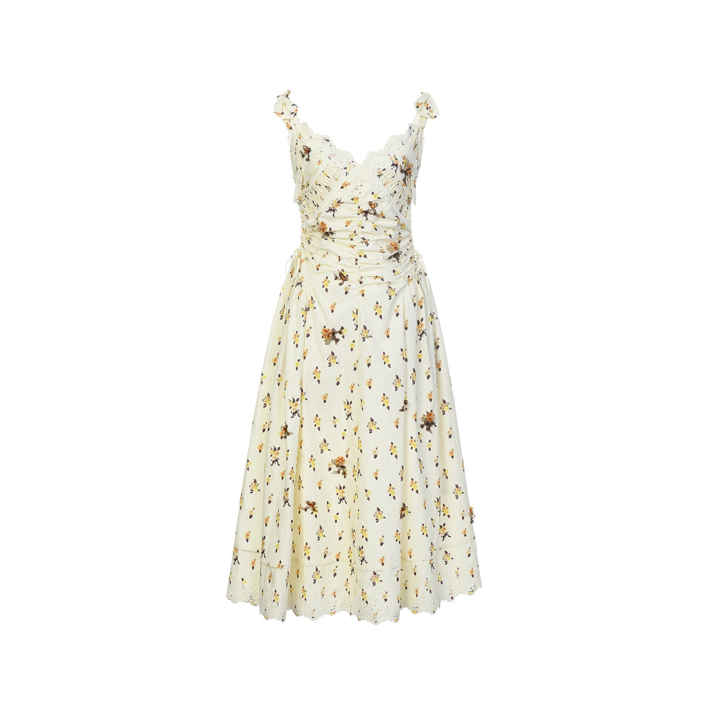 FAME pastoral print beaded floral slip dress - OLIVIA