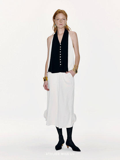 ATELIER MISS LU Backless Halterneck A-line Vest Top - SCOUT
