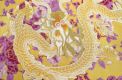 HECO Chinese style golden dragon embroidery short-sleeved placket buttoned shirt - QAND.