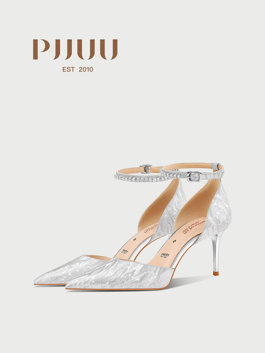 PJJUU Stunning silver stiletto heels - WESTING.