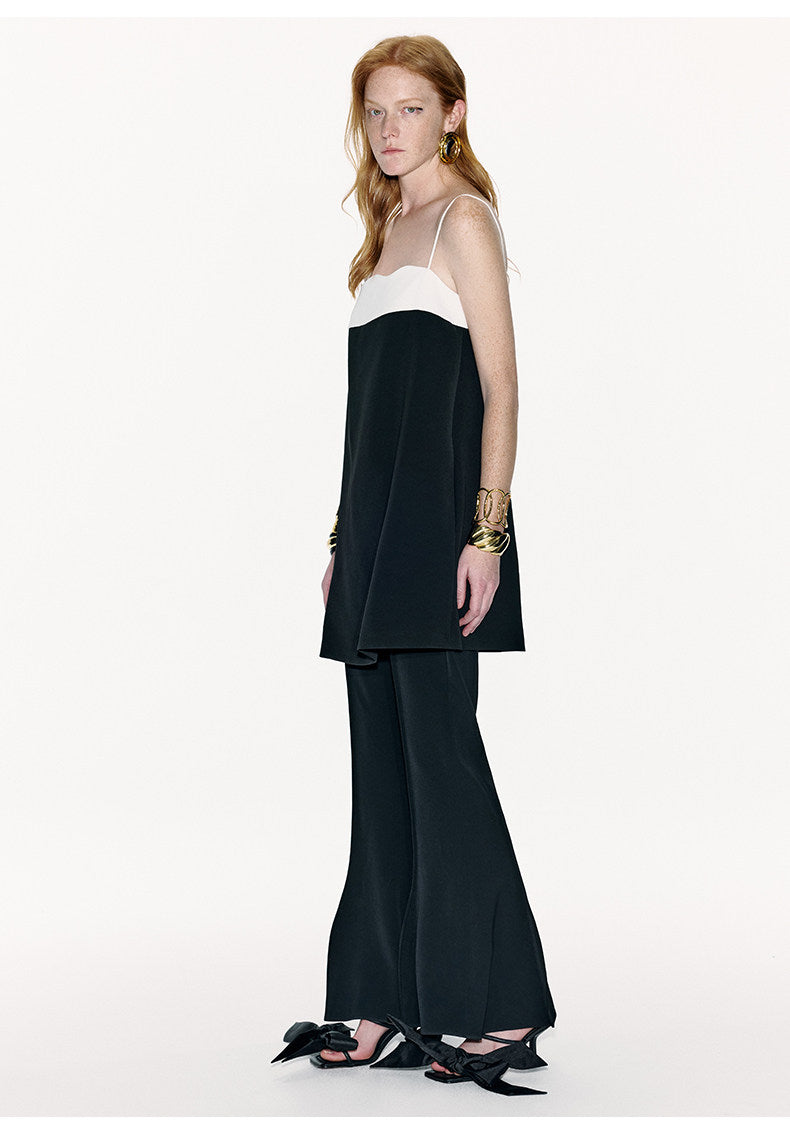ATELIER MISS LU Contrasting Lines Wrap Around The Slip Dress - SOPHIA.