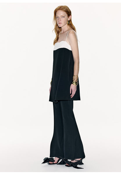 ATELIER MISS LU Contrasting Lines Wrap Around The Slip Dress - SOPHIA.