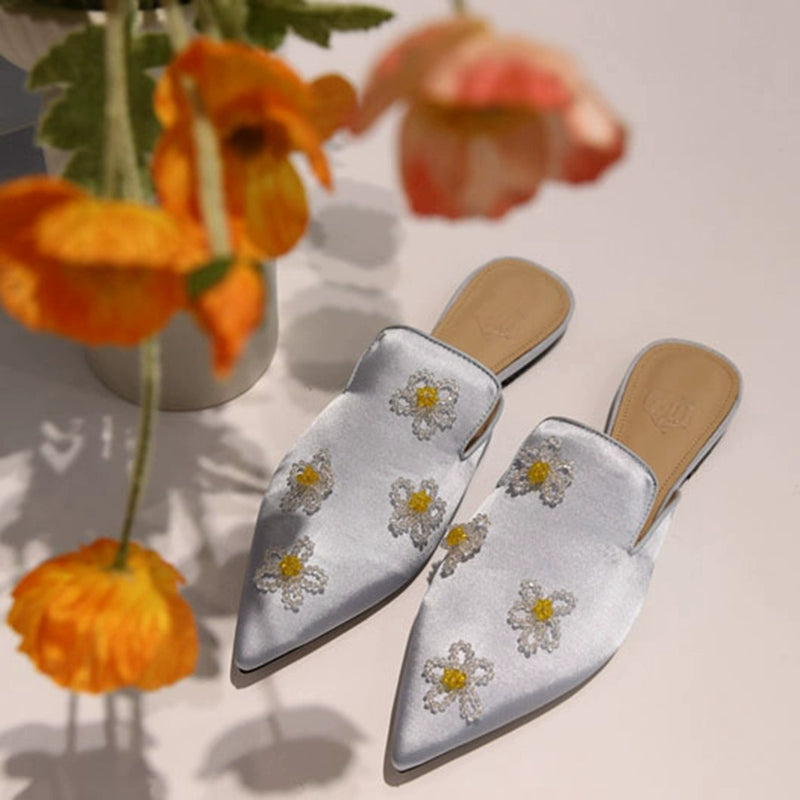 B-FEI daisy flat pointed mules-ANKO.