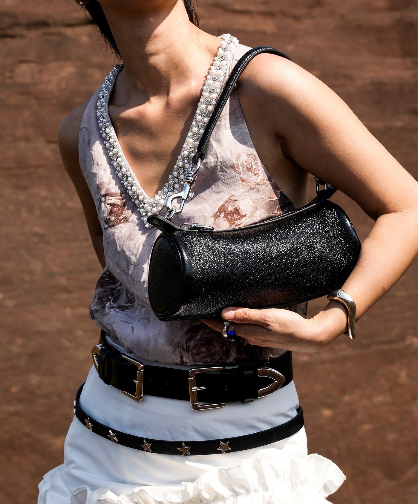 IUBALLET cyber cylinder underarm leather one-shoulder crossbody handbag - ALOE.