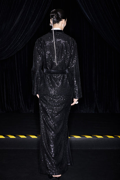 M essential Mackay designer Jingye embroidered fabric layered robe - STATE.