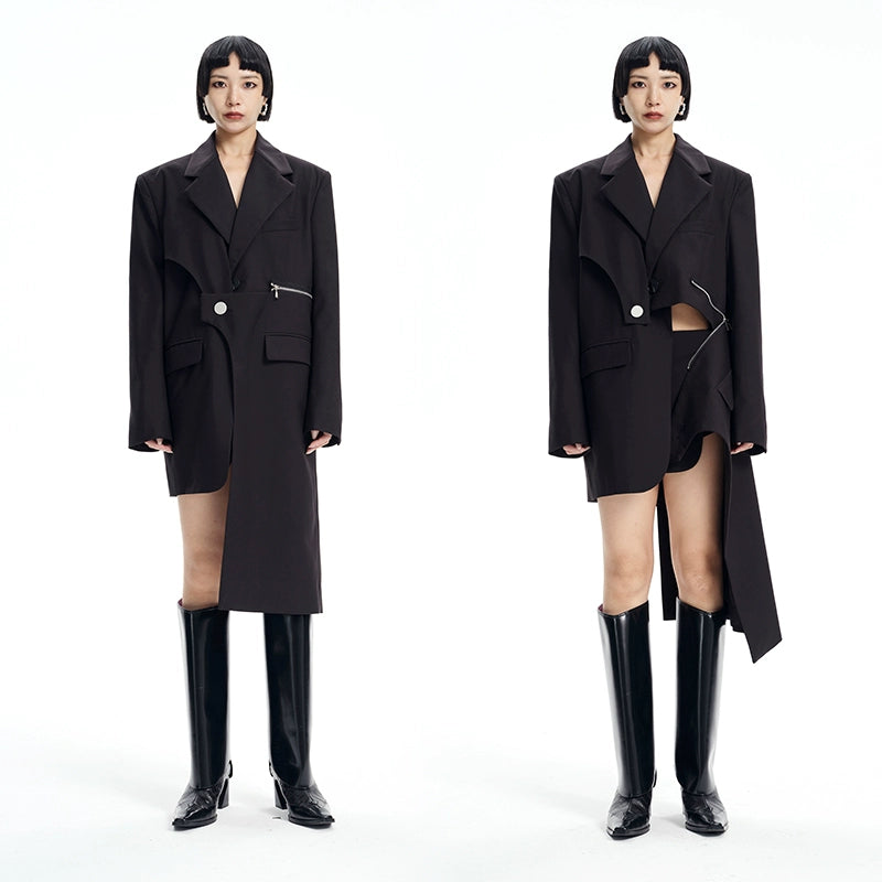 TINY IN women's midi irregular blazer-ZAKI