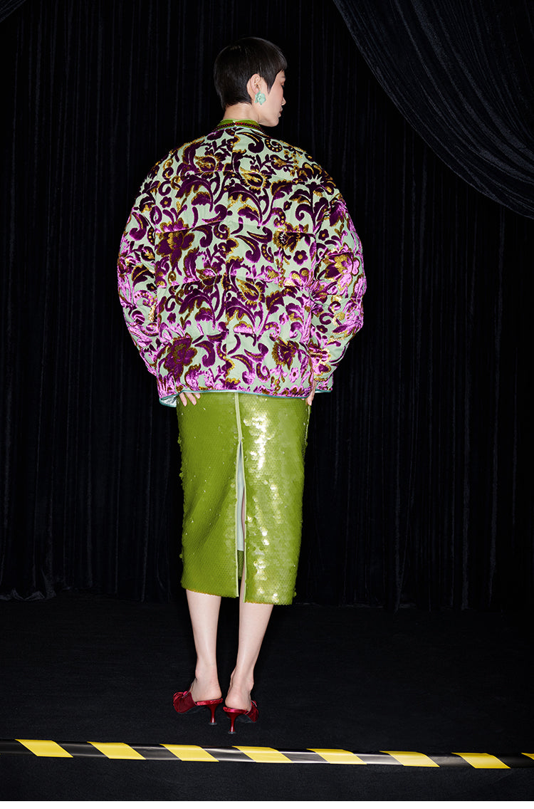 M essential Mackay designer Barcelona colourful iron-embroidered jacket dress set- four.