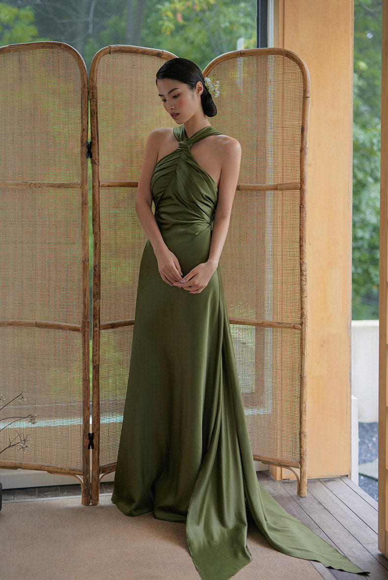 GOUDIN Toast party performance dignified long skirt dress-JAGNA.