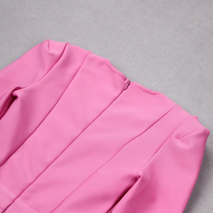 DOLLY Luxury Retro Style Square Collar Long Sleeve Slim Fit Dinner Dress-CAHTIE