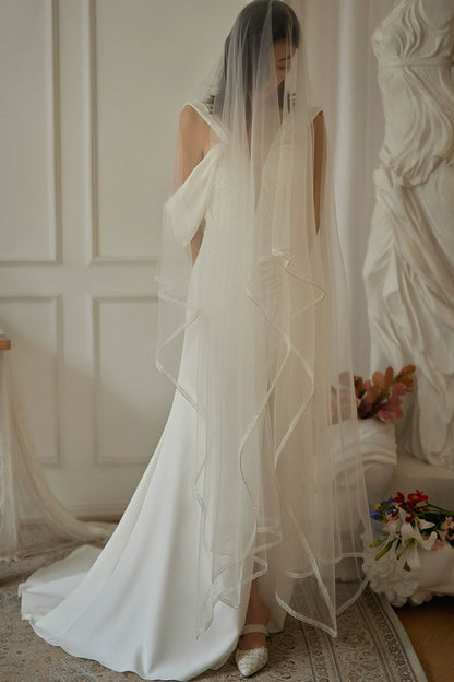 GOUDIN French light luxury vintage bridal evening dress-SANYA.