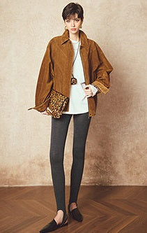 ANNASPEAK ROSSO Red Label Eco-Friendly Leather Heavy Jacket Skirt Set-GHUGH.
