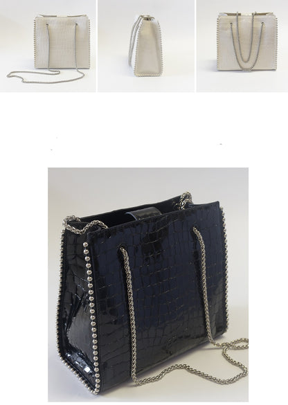 IUBALLET Metallic Textured Leather Cross Body Bag  - PRIEST.