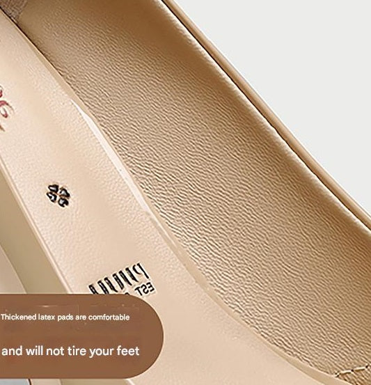 49.	pjjuu nude pointed women's stiletto heels- FERA