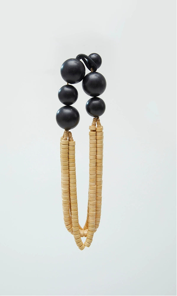ZHUCHONGYUN Summer Oriental Bead Ebony Oxide Stone Beaded Necklace-GOLDIE
