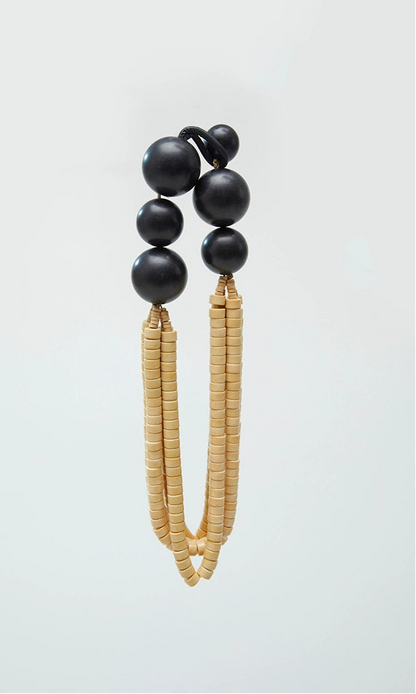 ZHUCHONGYUN Summer Oriental Bead Ebony Oxide Stone Beaded Necklace-GOLDIE