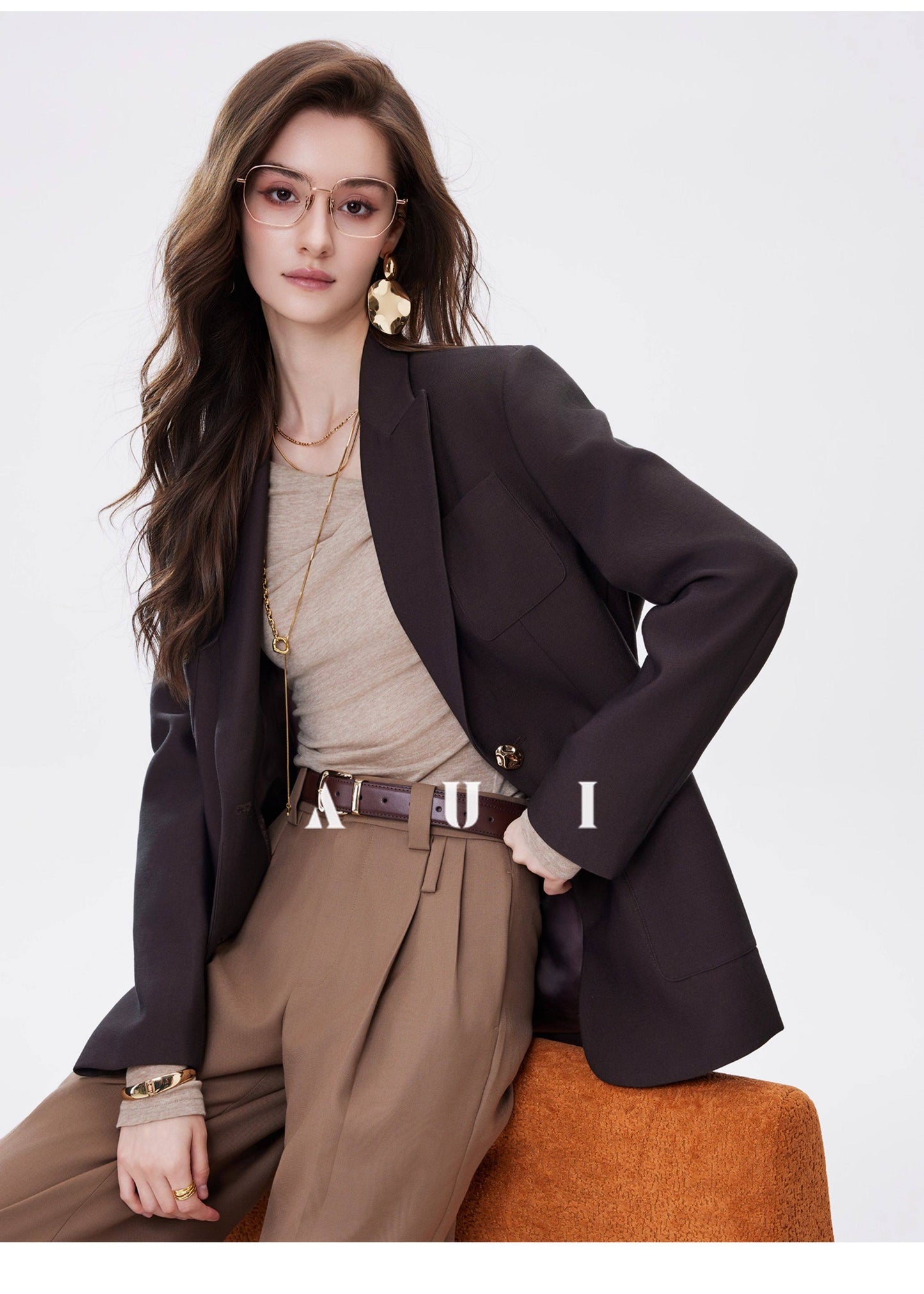 AUI Casual Blazer New High-end Temperament Suit Two-Piece Skirt - Hae-Won.