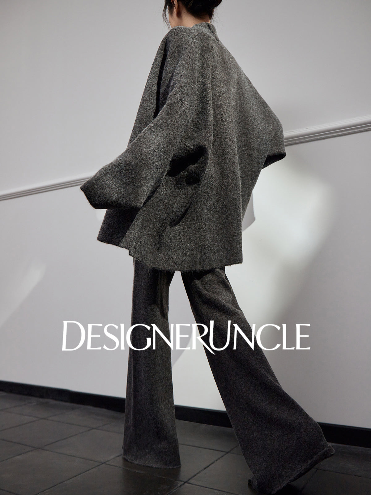 DGU "Ink Luxury" women's knitted suit autumn new high-end loose slimming set - Charlotte.