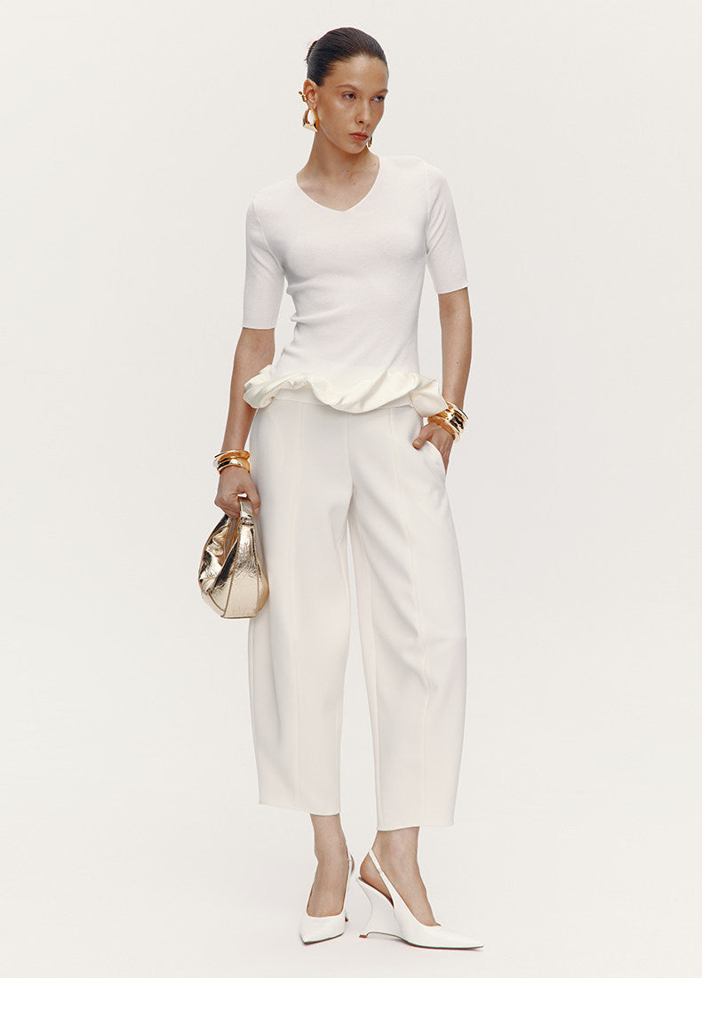ATELIER MISS LU [After the Drama] New Artistic Scimitar Silhouette Pants - GRAT.