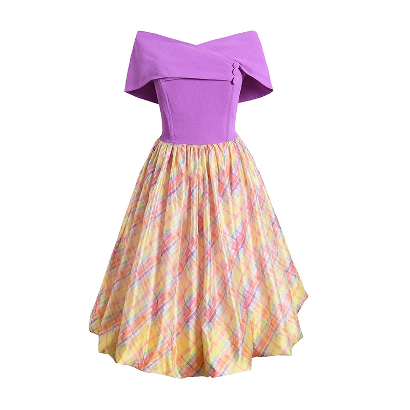 Le Palais  Two Pieces Contrasting Shawl Waist Tutu Dress-KASSY