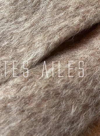LE VENT&TES AILES French luxury fine long color-block wool coat -ALEC.