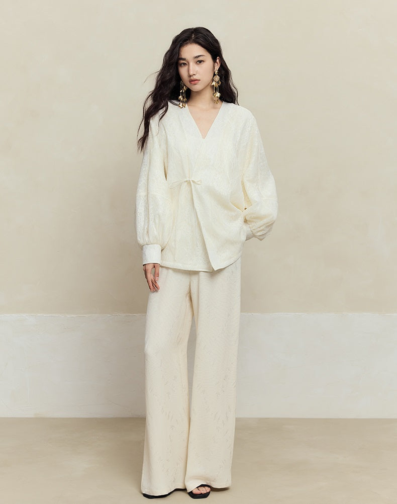 HECO Dolman Sleeve Mesh Lace Embroidery Shirt Top Women - hey.