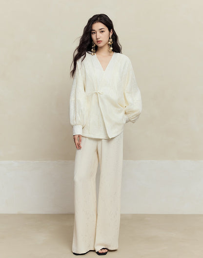 HECO Dolman Sleeve Mesh Lace Embroidery Shirt Top Women - hey.