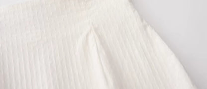 Le Palais Vintage French Girly Pure White Puff Sleeve Short Top and Ruffled Skirt-ASDA.