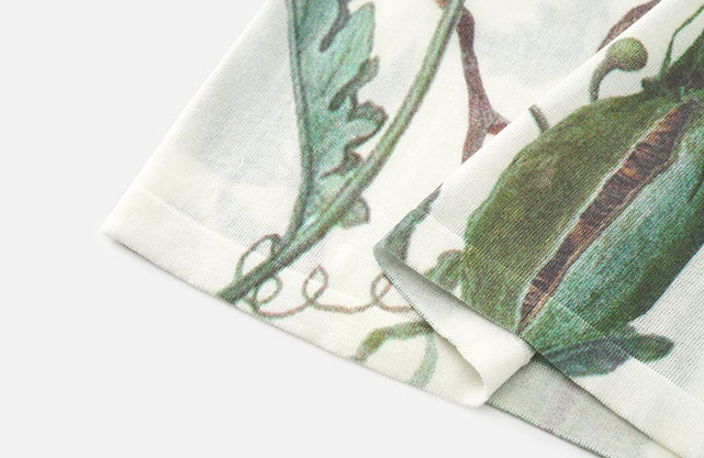 ZHUCHONGYUN Autumn Fruit Feather Thin Slim Knit Top--KOUSHI.