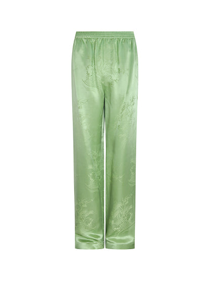 M essential Mackay designer iris jacquard orchid collage coat Pant set - kyle.