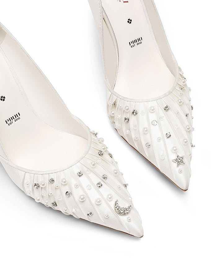 pjjuu french bridal wedding shoes - MACH