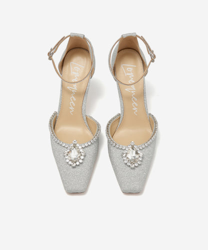 SHOESZOOO French Ankle Strap Stiletto Square Toe Crystal High Heels - MYSELF.