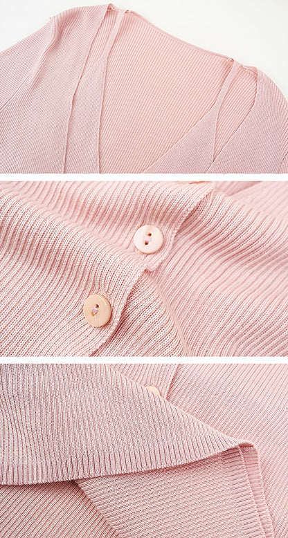 HECO Two Layered Knitted Long Sleeve Tops for Women - LIFE.