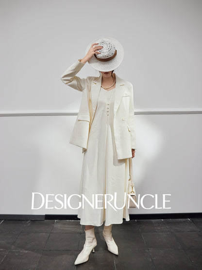 DGU |Off-white suit luxury niche French vintage top skirt  - GRANT.