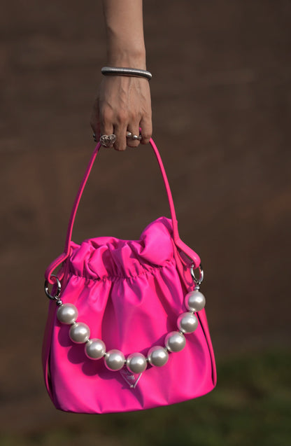 IUBALLET New Cloth Leather Bucket Pearl Decorative Chain Armpit Wrap - MARTH.