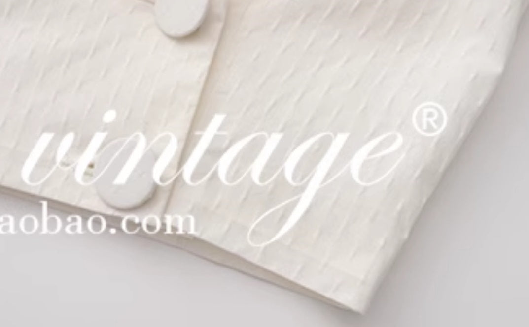 Le Palais Vintage French Girly Pure White Puff Sleeve Short Top and Ruffled Skirt-ASDA.